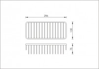 Police drátěná NIMCO BOND 296 x 130 mm, chrom   BO 313N-26